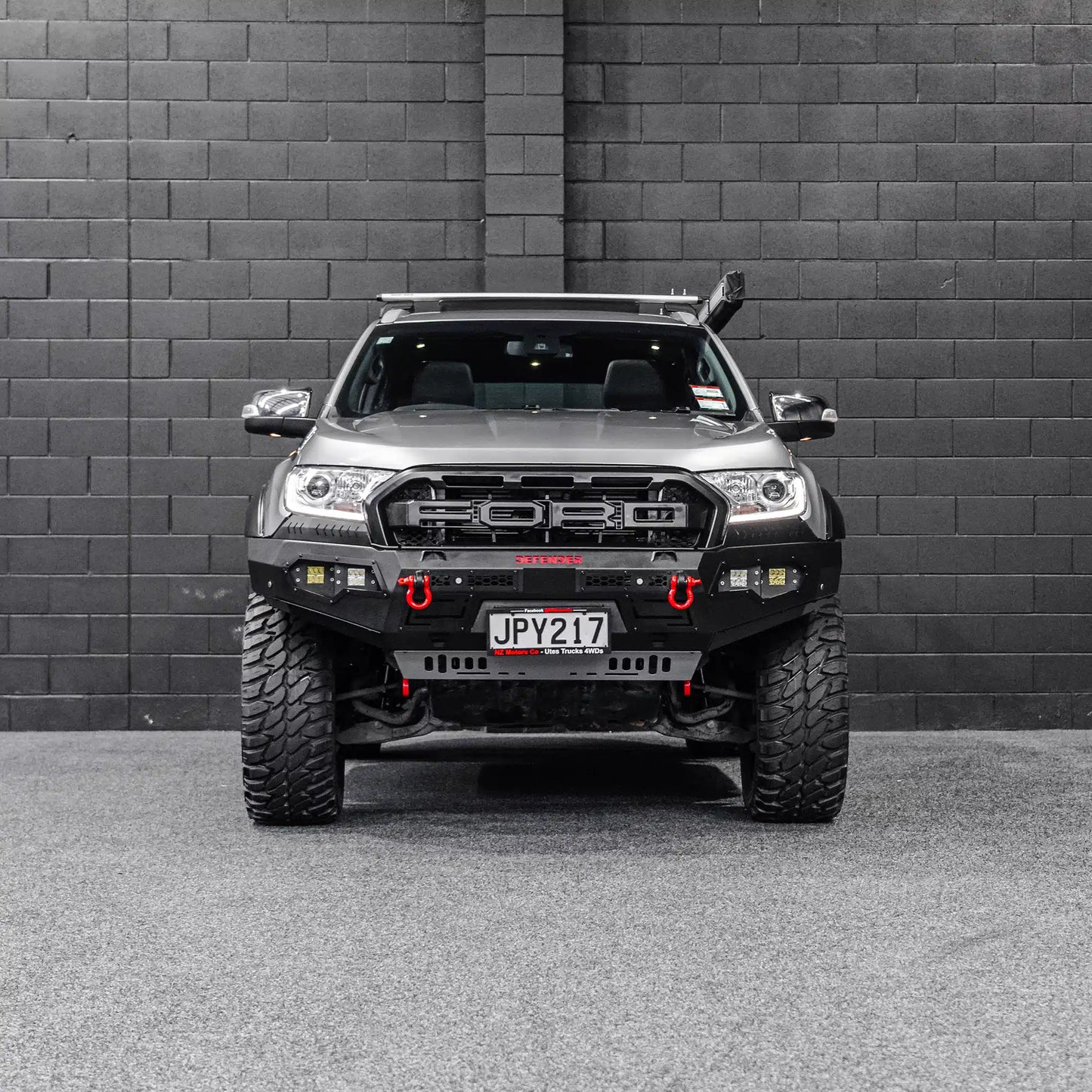 DEFENDER Off-Road Bull Bar + Winch & Spotlights Combo Package